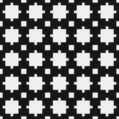 Noktalı siyah beyaz haç deseni, logo üretken hesaplama sanatı çizimi