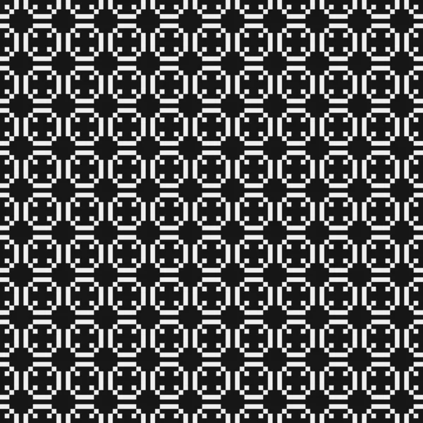Siyah Beyaz Geometrik Şekilli Kusursuz Desen Vektör Illüstrasyonu — Stok Vektör