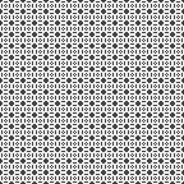 ドットで黒と白のクロスパターン ロゴ生成計算アートイラスト — ストックベクタ