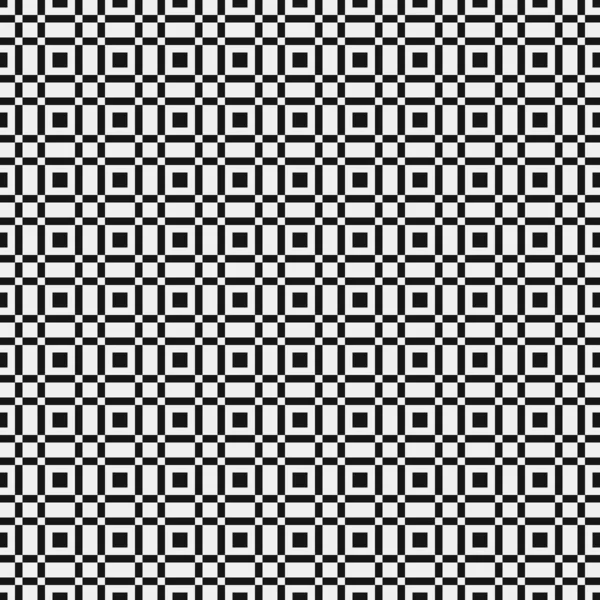 Seamless Pattern Black White Geometric Shapes Generative Computational Art Vector — Stock Vector