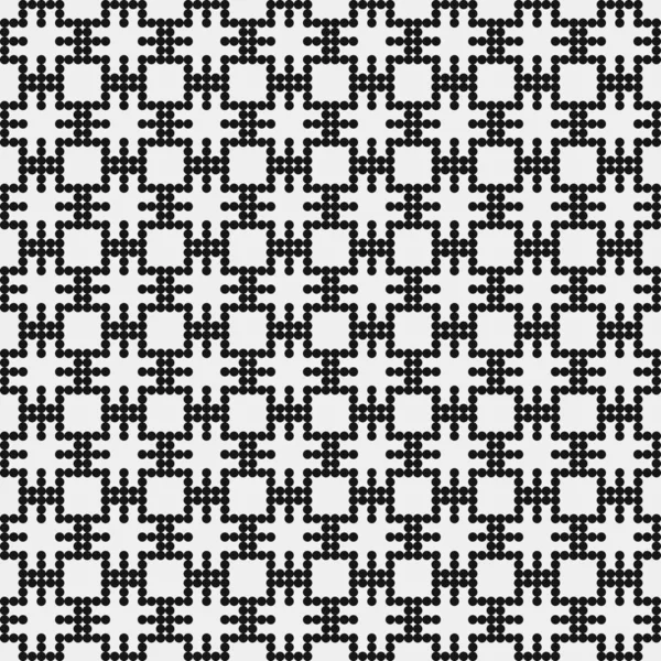 単純な幾何学的抽象的な黒白の背景ベクトル図を繰り返し — ストックベクタ