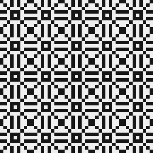 Resumen Geométrico Cruzado Patrón Blanco Negro Ilustración Vectorial — Vector de stock