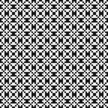 Soyut geometrik çapraz siyah beyaz desen, vektör illüstrasyonu 