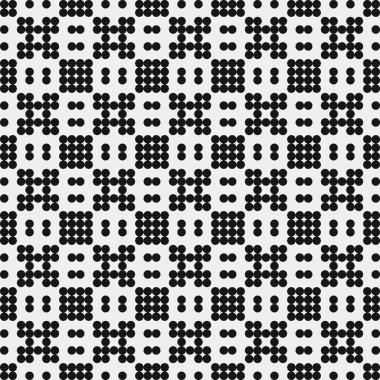 Noktalı soyut geometrik desen, üretken hesaplama sanatı çizimi 