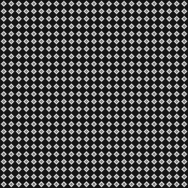 Noktalı siyah beyaz haç deseni, logo üretken hesaplama sanatı çizimi