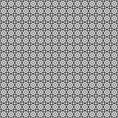 Soyut siyah ve beyaz süs desenli vektör çizimi