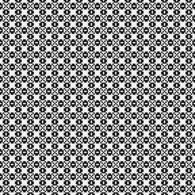 Soyut geometrik çapraz siyah beyaz desen, vektör illüstrasyonu 