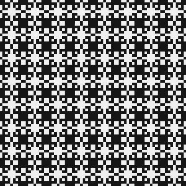 Noktalı siyah beyaz haç deseni, logo üretken hesaplama sanatı çizimi