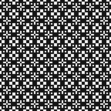 Soyut geometrik çapraz siyah beyaz desen, vektör illüstrasyonu 