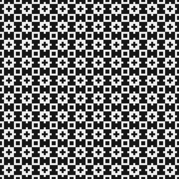 Motif Géométrique Abstrait Croisé Noir Blanc Illustration Vectorielle — Image vectorielle