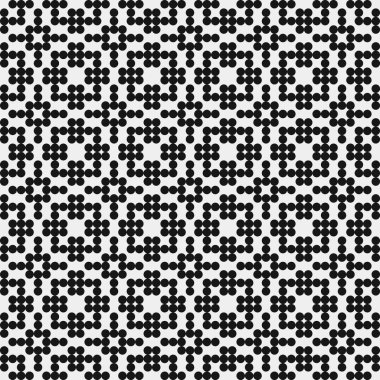 Soyut siyah ve beyaz süs desenli vektör çizimi