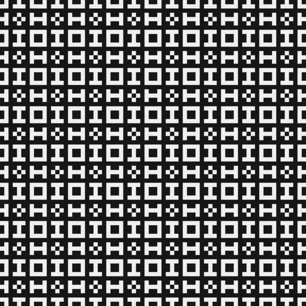 Patrón Abstracto Blanco Negro Logo Generativo Computacional Ilustración Arte — Vector de stock