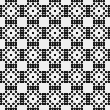 Soyut siyah ve beyaz süs desenli vektör çizimi