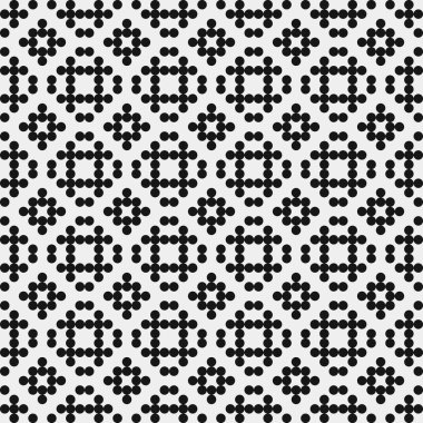 Soyut siyah ve beyaz süs desenli vektör çizimi