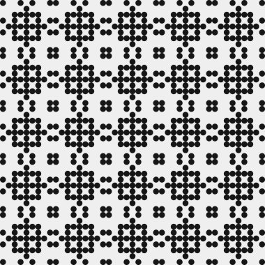 Soyut siyah ve beyaz süs desenli vektör çizimi