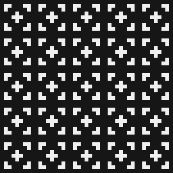 Patrón Inconsútil Vector Fondo Geométrico Abstracto Blanco Negro Repetición Textura — Vector de stock