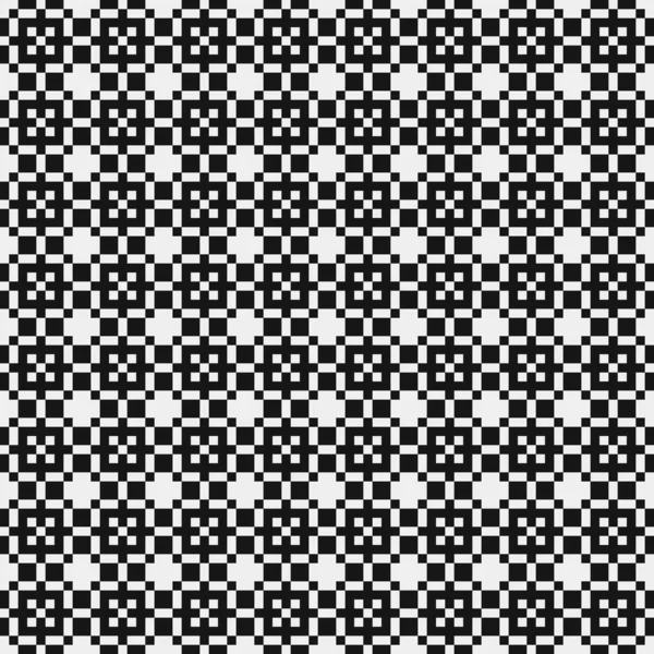 黒と白の抽象パターン ロゴ生成計算 アートイラスト — ストックベクタ