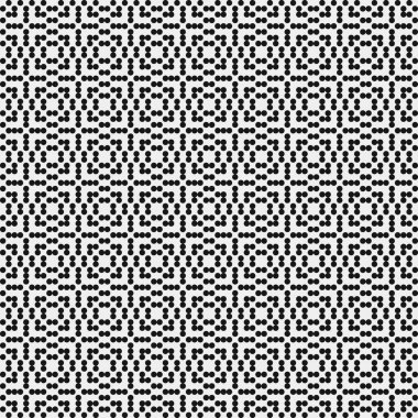 Soyut siyah ve beyaz süs desenli vektör çizimi