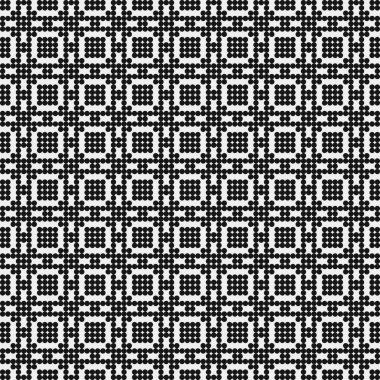 Soyut siyah ve beyaz süs desenli vektör çizimi