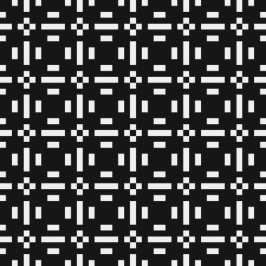 Soyut siyah ve beyaz süs desenli vektör çizimi