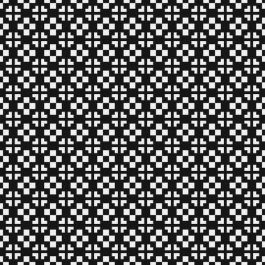 Soyut siyah ve beyaz süs desenli vektör çizimi