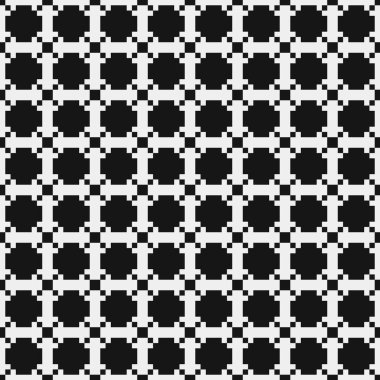 Soyut siyah ve beyaz süs desenli vektör çizimi