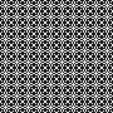 Soyut siyah ve beyaz süs desenli vektör çizimi