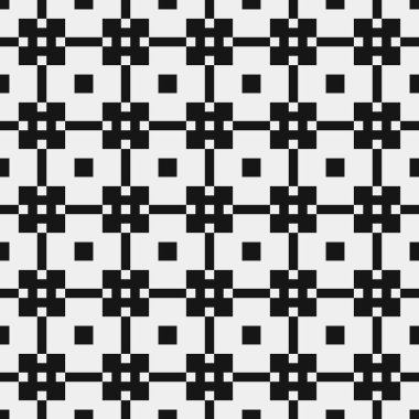 Soyut siyah ve beyaz süs desenli vektör çizimi