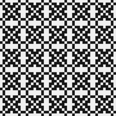 Soyut siyah ve beyaz süs desenli vektör çizimi