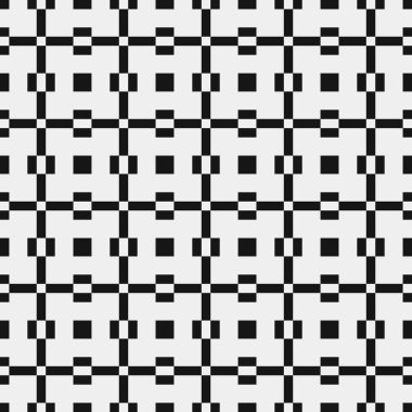 Soyut siyah ve beyaz süs desenli vektör çizimi