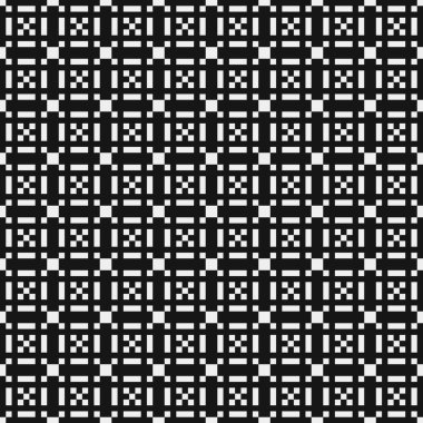 Soyut siyah ve beyaz süs desenli vektör çizimi