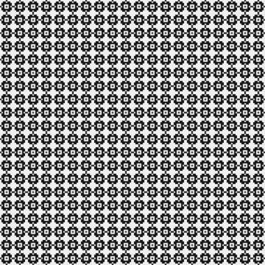 Soyut siyah ve beyaz süs desenli vektör çizimi