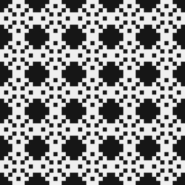 Soyut siyah ve beyaz süs desenli vektör çizimi