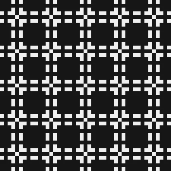 Patrón Cruzado Blanco Negro Con Ilustración Arte Generativo Puntos — Vector de stock