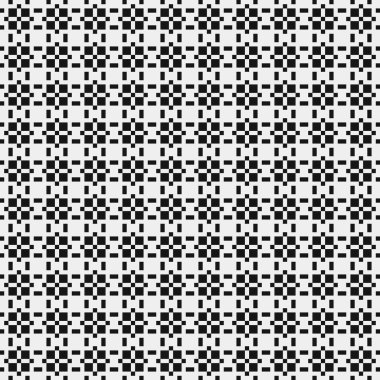 Soyut siyah ve beyaz süs desenli vektör çizimi