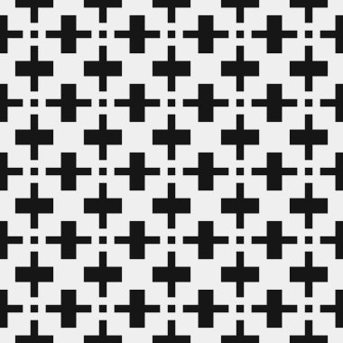 Soyut siyah ve beyaz süs desenli vektör çizimi