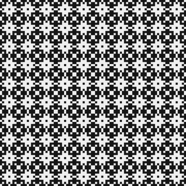 Soyut siyah ve beyaz süs desenli vektör çizimi