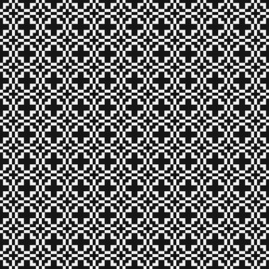 Soyut siyah ve beyaz süs desenli vektör çizimi