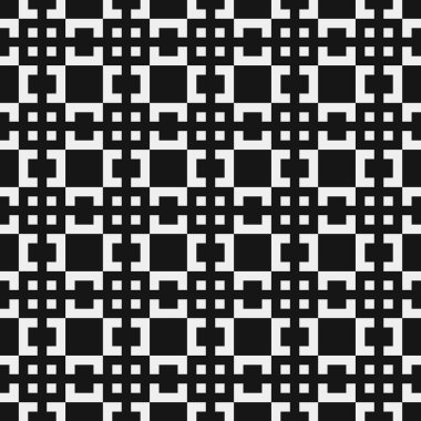 Soyut siyah ve beyaz süs desenli vektör çizimi