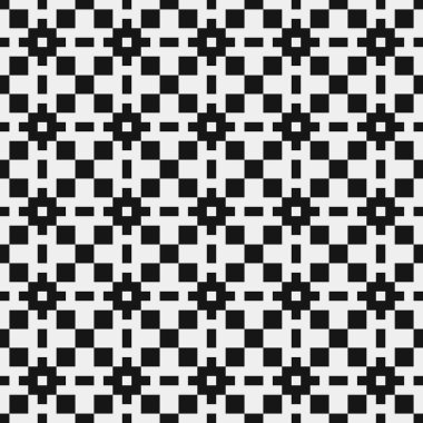 Soyut siyah ve beyaz süs desenli vektör çizimi