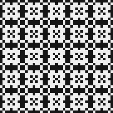 Soyut siyah ve beyaz süs desenli vektör çizimi