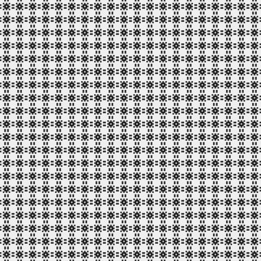 Soyut siyah ve beyaz süs desenli vektör çizimi