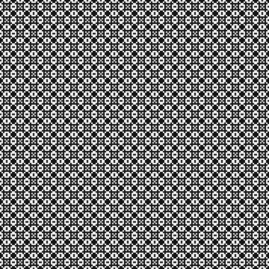 Soyut siyah ve beyaz süs desenli vektör çizimi