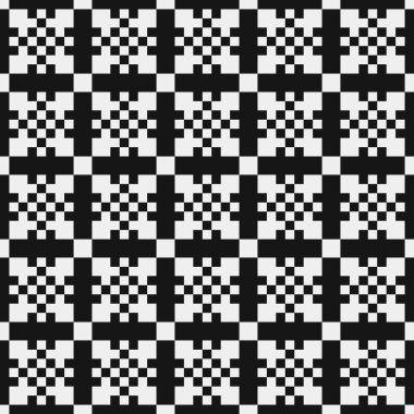 Soyut siyah ve beyaz süs desenli vektör çizimi