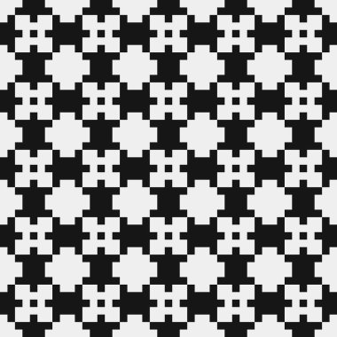 Soyut siyah ve beyaz süs desenli vektör çizimi