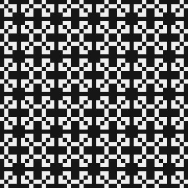 Soyut siyah ve beyaz süs desenli vektör çizimi