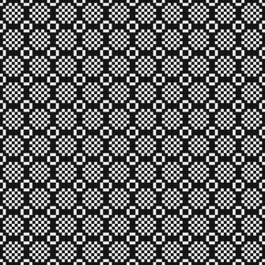 Soyut siyah ve beyaz süs desenli vektör çizimi