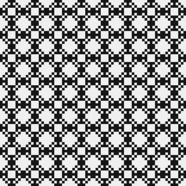 Soyut siyah ve beyaz süs desenli vektör çizimi