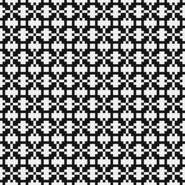 Soyut siyah ve beyaz süs desenli vektör çizimi