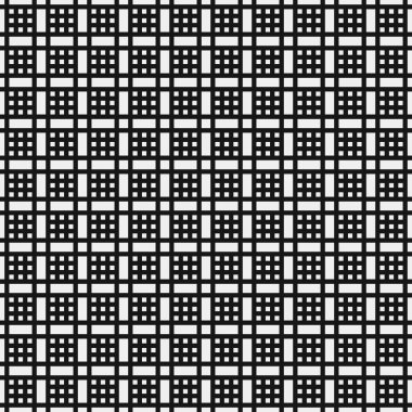 Soyut siyah ve beyaz süs desenli vektör çizimi